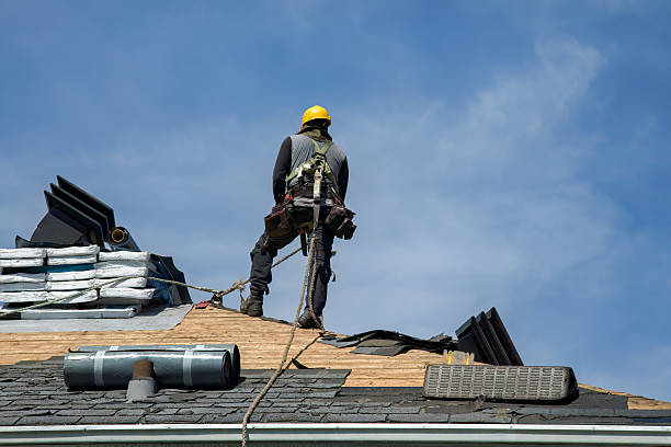 Professional Gutter Installation technician working in Burkittsville, MD